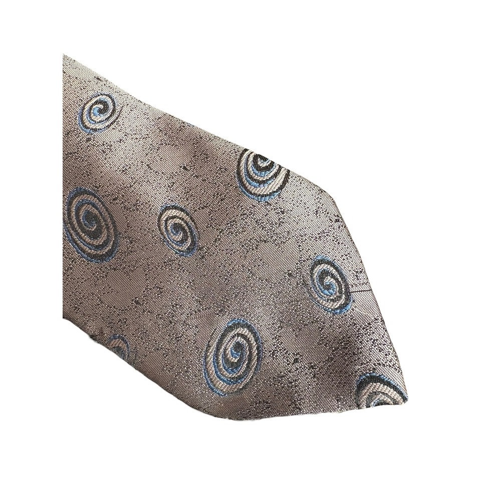 Mark of California Mens Neck Tie Gray Blue Swirl‎ Geometric 56 x 3.25" as is